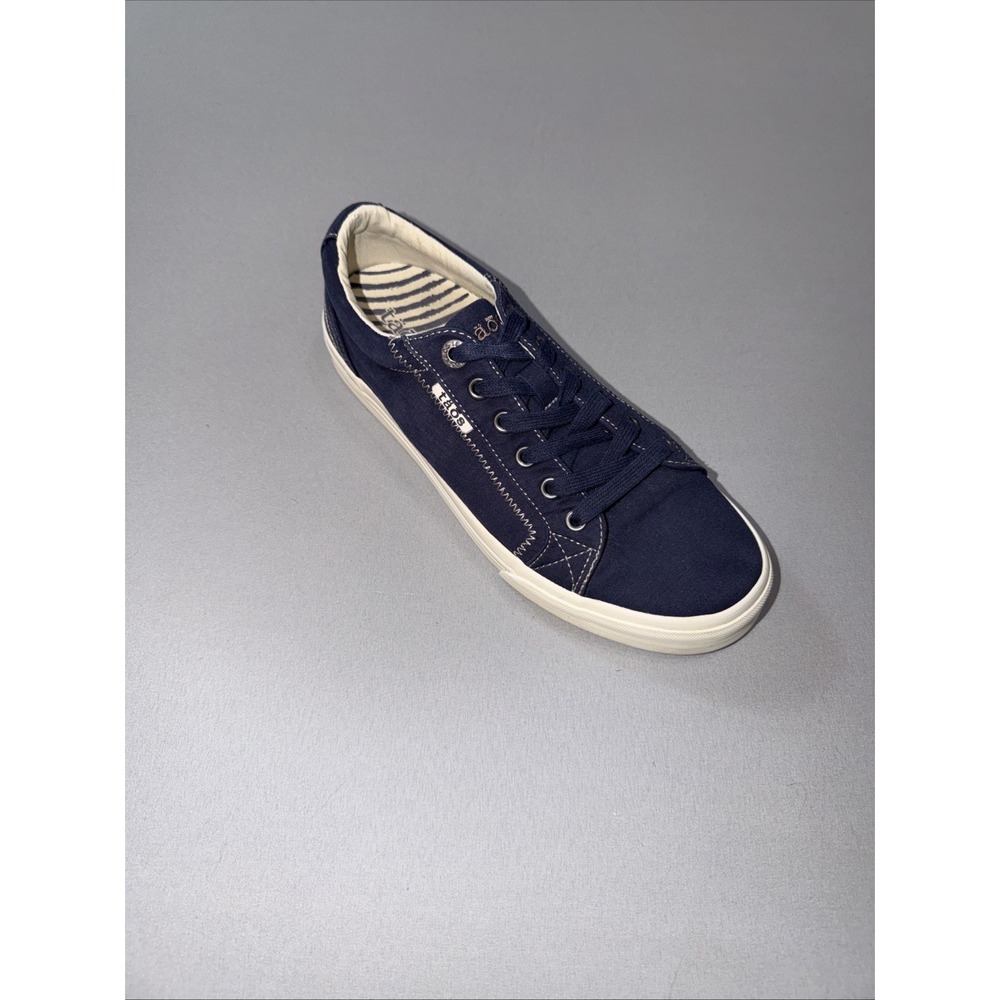 Taos Plim Soul Star Sneaker Navy Wash Canvas Low Top Lace Up Women's Size 8.5M